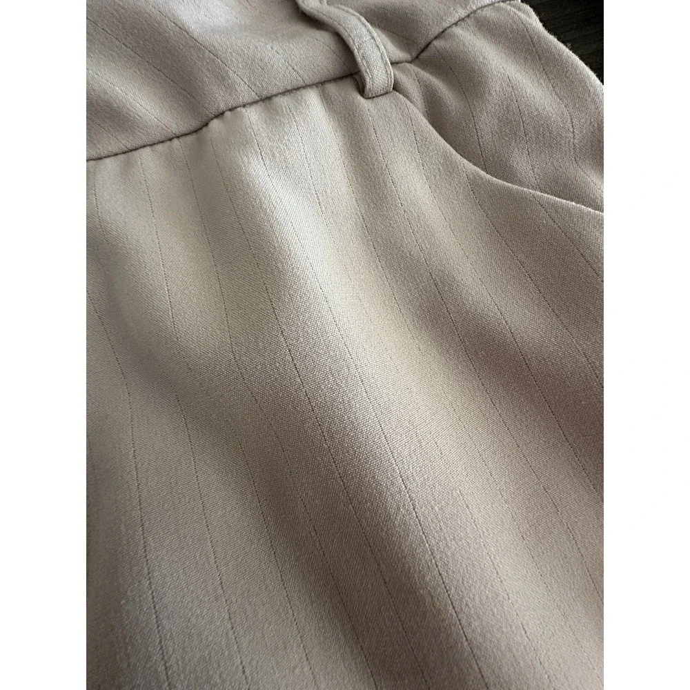 Rampage Tan Pinstripe Wide Leg Pants Size 9 Y2K Vintage Academia 30x33‎